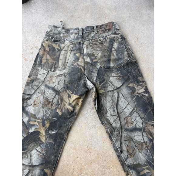 Vintage WranglerDouble Knee  Mens Camouflage Hunting Cargo Pants B4 - Picture 6 of 7